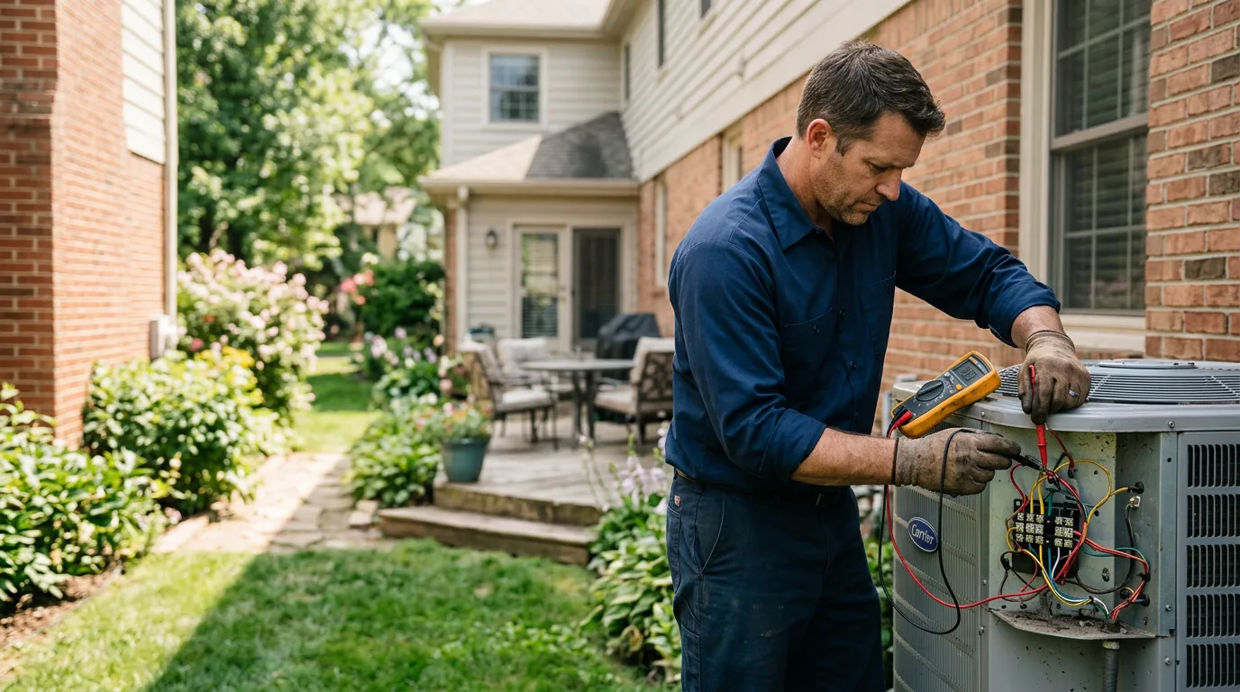 HVAC technician working near Gleason, WI